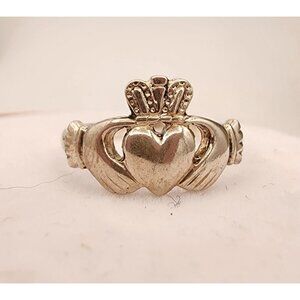 Vintage Collectors Authentic RSD Irish Silver Celtic Claddagh Ring  Size 5 3/4